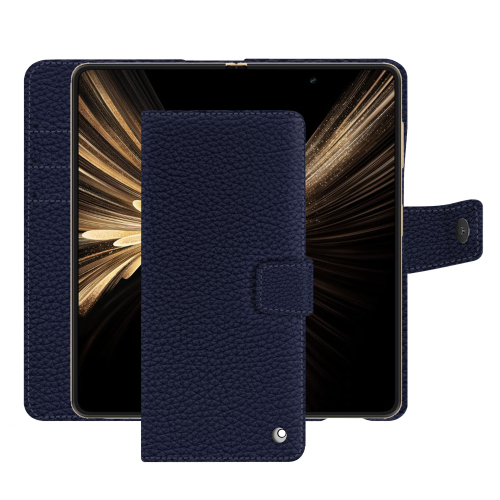 Honor Magic V5 Wallet-Hülle | Luxusleder von NoreveCobalt ( Pantone #2b253f ) 