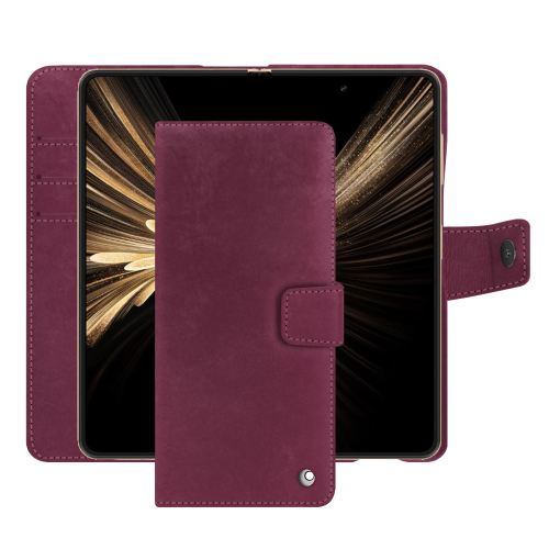 Honor Magic V5 Wallet-Hülle | Luxusleder von NorevePrune vintage ( Pantone #612434 ) 