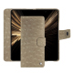 Honor Magic V5 leather wallet case - Autruche desert ( Pantone #A39382 ) 