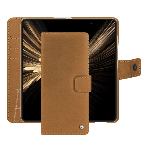 Honor Magic V5 wallet case | Luxury leather by NoreveCastan esparciate ( Pantone #824F2A )