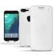 Housse cuir Google Pixel XL - Platinium ( Bologna Hi Gloss Metallic - Pantone 877C ) 