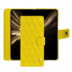 Custodia in pelle Honor Magic V5 - Jaune fluo - Couture ( Pantone #c9ff57 ) 