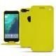 Google Pixel XL leather case - Jaune fluo