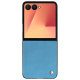 Coque cuir Samsung Galaxy Z Flip7 - Bleu ciel ( Nappa - Pantone #abcae9 ) 