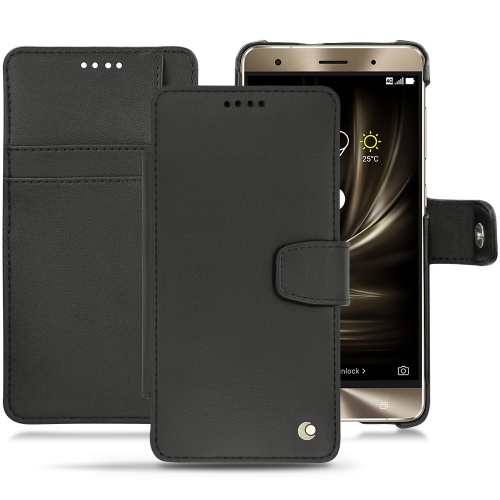 Asus Zenfone 3 Deluxe  5.7 ZS570KL leather case - Noir ( Nappa - Black ) 