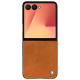 Funda de piel Samsung Galaxy Z Flip7 - Mandarine vintage ( Pantone #d47231 ) 