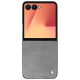 Samsung Galaxy Z Flip7 leather cover - Platinium ( Pantone 877C ) 
