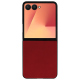 가죽 커버 Samsung Galaxy Z Flip7 - Rouge PU ( Pantone #d50032 )
