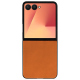 Funda de piel Samsung Galaxy Z Flip7 - Orange PU ( Pantone #ff9351 )