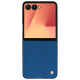 Coque cuir Samsung Galaxy Z Flip7 - Bleu Veggie ( Pantone #3f5864 ) 