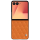 Custodia in pelle Samsung Galaxy Z Flip7 - Orange - Couture ( Nappa - Pantone #ff9351 ) 