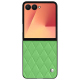 Capa em pele Samsung Galaxy Z Flip7 - Vert olive - Couture ( Nappa - Pantone #a7c58e ) 