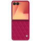 Custodia in pelle Samsung Galaxy Z Flip7 - Rose fluo - Couture ( Pantone #ff16b4 ) 