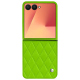 Capa em pele Samsung Galaxy Z Flip7 - Vert fluo - Couture ( Pantone #00ab5f ) 