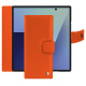 サムスンギャラクシーZ Fold7レザーウォレットケース - Orange fluo ( Pantone #ff5406 ) 
