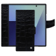 Custodia in pelle Samsung Galaxy Z Fold7 - Crocodile nero ( Noir / Black) 