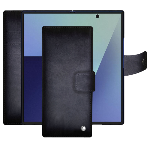 Étui portefeuille Galaxy Z Fold7 | Cuir luxe sur-mesure NoreveGris Patine