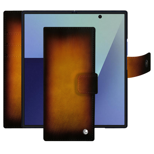 Funda tipo cartera Galaxy Z Fold7 | Cuero de lujo a medida NoreveFauve Patine