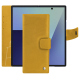 Samsung Galaxy Z Fold7 leather wallet case - Jaune soulèu ( Pantone #F3B934 )