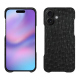Capa em pele Apple iPhone 17 - Autruche nero ( Noir / Black) 