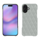 Custodia in pelle Apple iPhone 17 - Gris - Couture ( Nappa - Pantone #c1c6c8 ) 