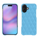 Coque cuir Apple iPhone 17 - Bleu ciel - Couture ( Nappa - Pantone #abcae9 ) 