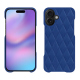 Custodia in pelle Apple iPhone 17 - Bleu océan - Couture ( Nappa - Pantone #15458a) 