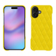 Lederschutzhülle Apple iPhone 17 - Jaune fluo - Couture ( Pantone #c9ff57 ) 