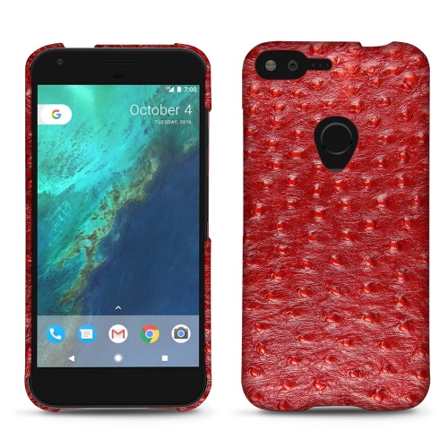 Capa em pele Google Pixel XLAutruche ciliegia ( Pantone #a4343a ) 