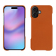 Coque cuir Apple iPhone 17 - Orange vibrant ( Pantone #e36b39 ) 