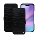 Lederschutzhülle Apple iPhone 17 - Crocodile nero ( Noir / Black) 