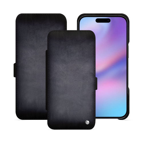 Horizontale Klapphülle für Apple iPhone 17 | Luxus und Schutz der Spitzenklasse – NoreveGris Patine