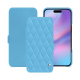 Capa em pele Apple iPhone 17 - Bleu ciel - Couture ( Nappa - Pantone #abcae9 ) 