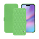 Housse cuir Apple iPhone 17 - Vert olive - Couture ( Nappa - Pantone #a7c58e ) 