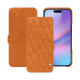 Apple iPhone 17 leather case - Mandarine vintage - Couture ( Pantone #d47231 ) 