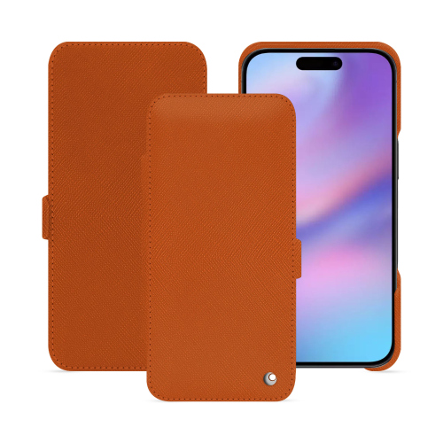 Apple iPhone 17 Horizontal Flip Cover | Luxury and High-End Protection – NoreveOrange vibrant ( Pantone #e36b39 ) 