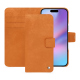 Étui portefeuille cuir Apple iPhone 17 - Mandarine vintage ( Pantone #d47231 ) 