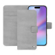 Capa de couro para carteira Apple iPhone 17 - Platinium ( Pantone 877C ) 