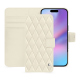 Apple iPhone 17 leather wallet case - Blanc - Couture ( Nappa - White ) 