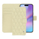 Capa de couro para carteira Apple iPhone 17 - Ivoire - Couture ( Pantone #d6d6c6 ) 
