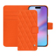Lederschutzhülle Apple iPhone 17 - Orange fluo - Couture ( Pantone #ff5406 ) 