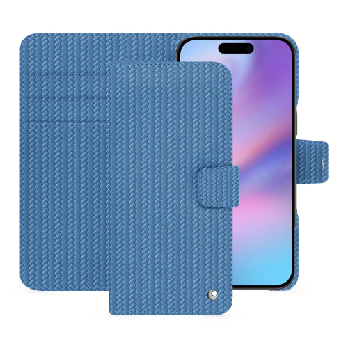Funda tipo cartera para iPhone 17 de lujo - Noreve Saint-TropezAbaca ishia ( Pantone #395775 ) 