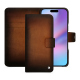 Capa de couro para carteira Apple iPhone 17 - Marron Patine