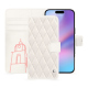 Funda de piel para cartera Apple iPhone 17 - Blanc escumo - Couture ( Pantone #D6D6D1 )