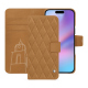 Custodia in pelle Apple iPhone 17 - Castan esparciate - Couture ( Pantone #824F2A )