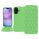 Apple iPhone 17 leather case - Vert olive - Couture ( Nappa - Pantone #a7c58e ) 