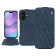 Housse cuir Apple iPhone 17 - Jean vintage - Couture ( Pantone #2f414f  ) 