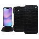 Custodia in pelle Apple iPhone 17 - Crocodile nero ( Noir / Black) 