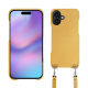 Apple iPhone 17 shell with shoulder strap - Or Maïa ( Pantone 871C ) 