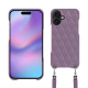 Guscio Apple iPhone 17 con tracolla - Lilas - Couture ( Nappa - Pantone #b9a3e3 ) 